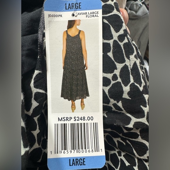 Joie Limited Edition Dress Large Black & White Floral  Maxi Retail 248 - Picture 9 of 10